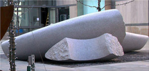 "POD" at the Chevy Chase Plaza by sculptor Richard Deutsch